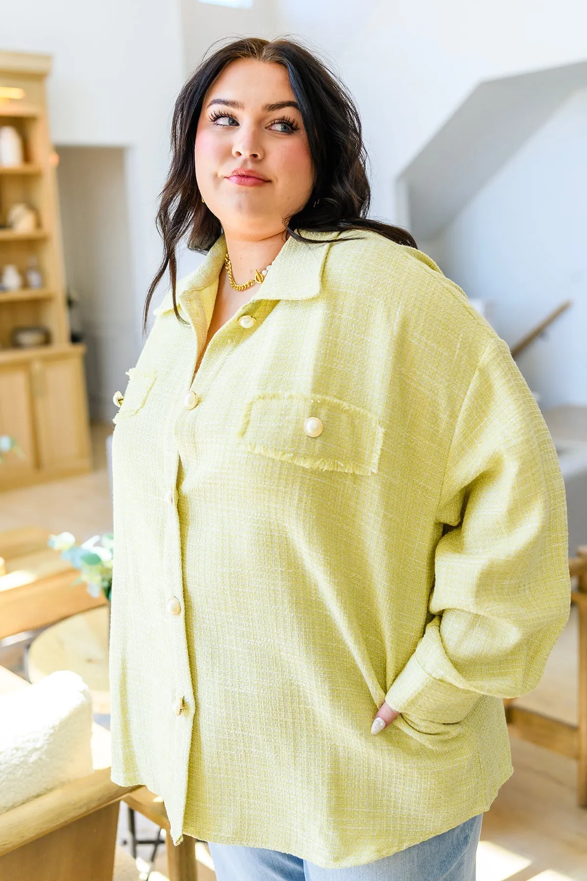 Hazel Blues® |  Daydreams Shacket in Yellow