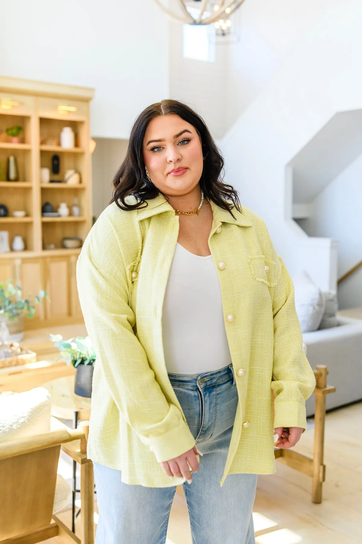 Hazel Blues® |  Daydreams Shacket in Yellow