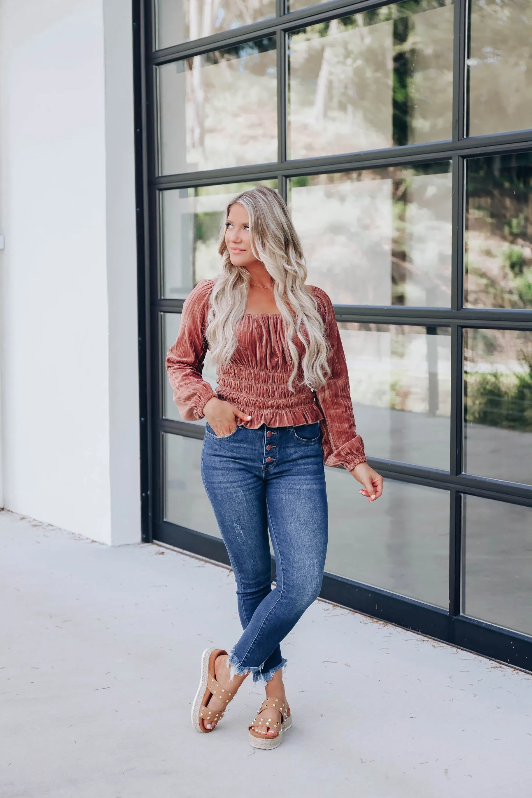 Helen Smocked Waist Blouse