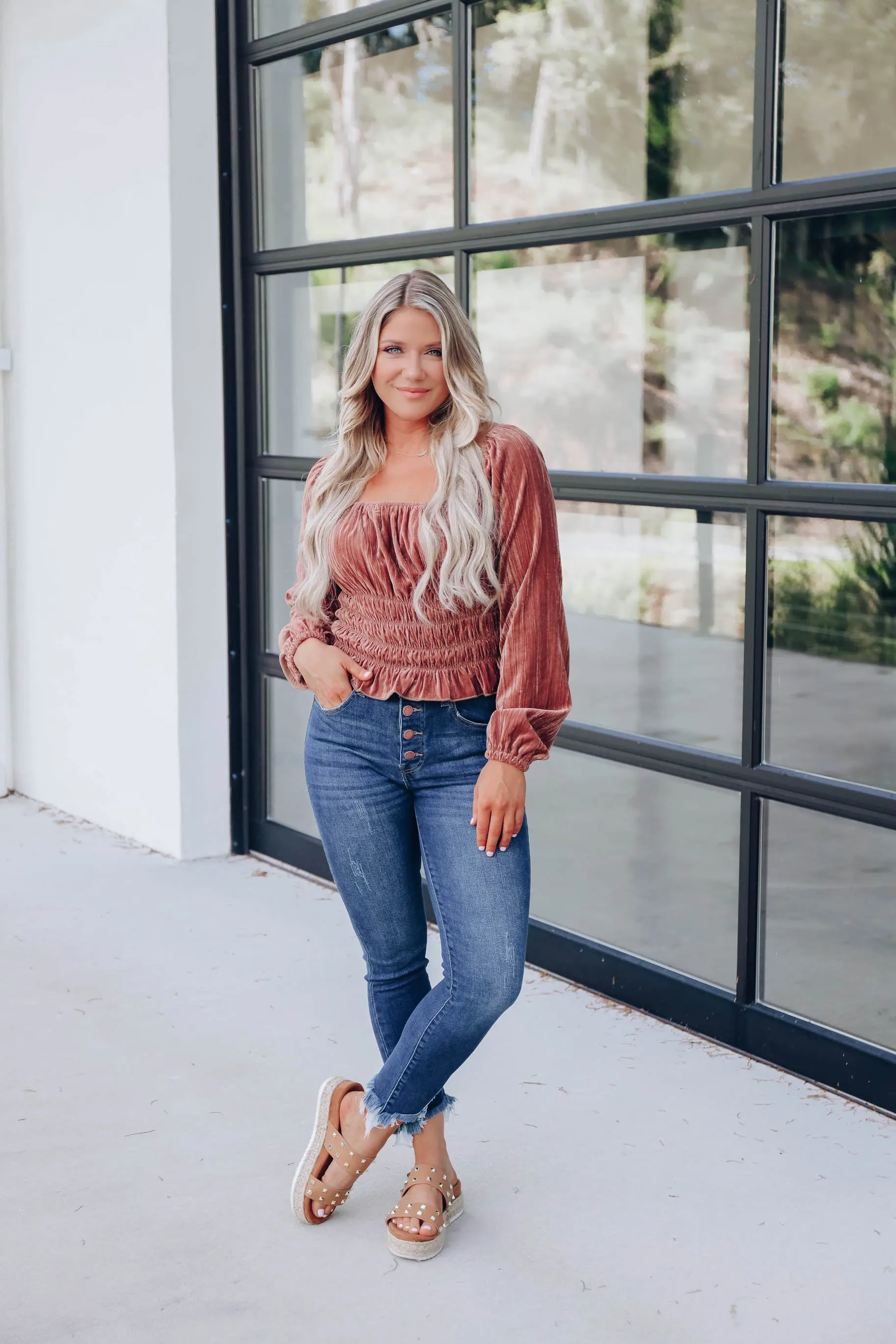 Helen Smocked Waist Blouse