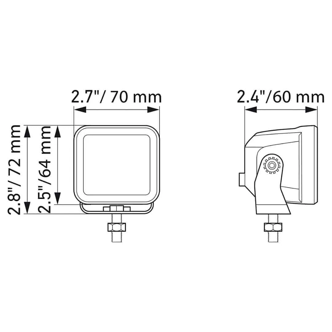 Hella LED Black Magic 3.2" Cube Kit - (Spot kit)