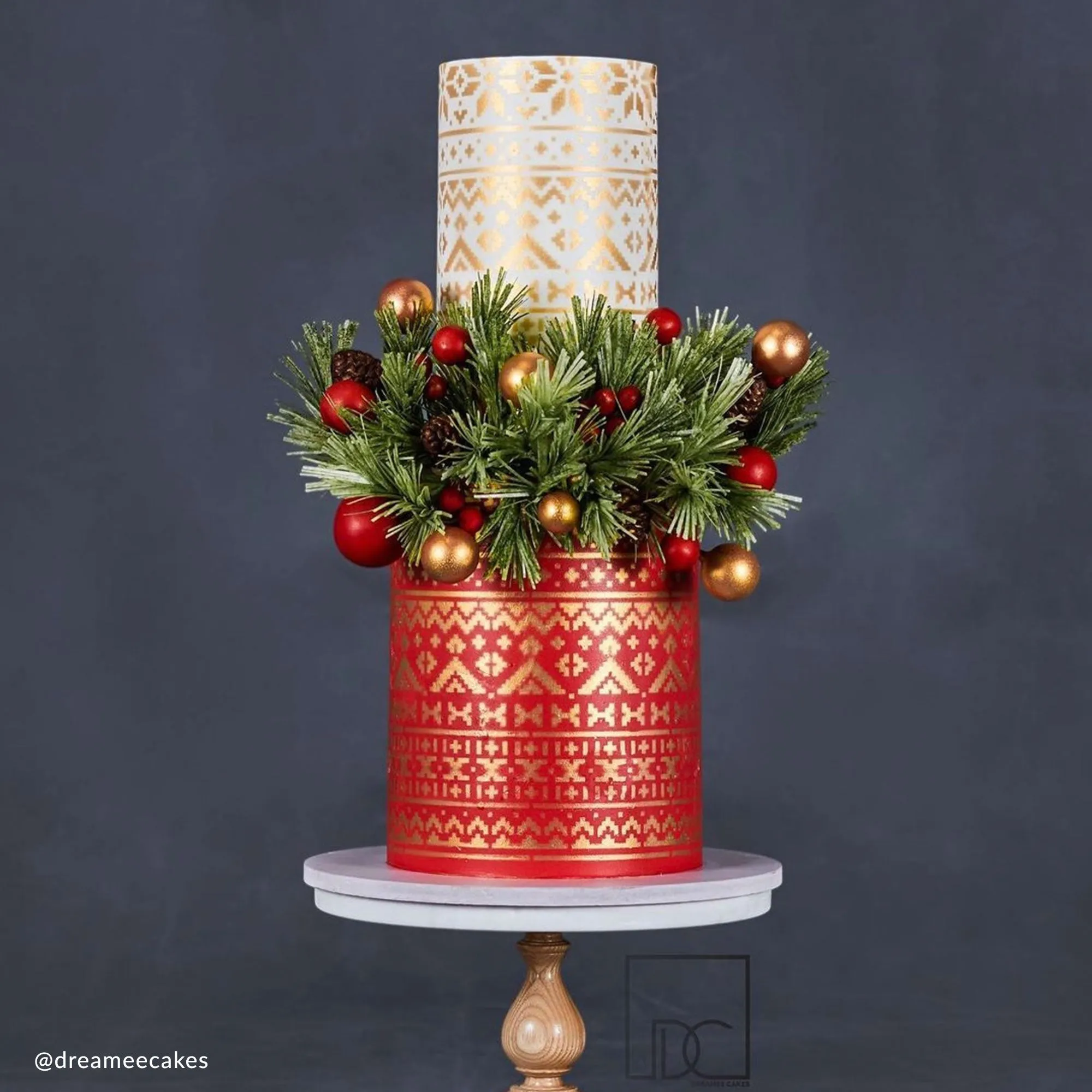 Holiday Cake Decorating Stencil COZY