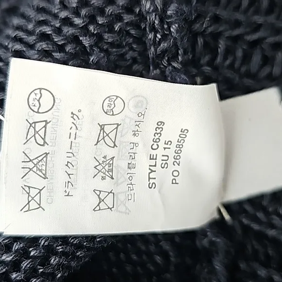 J Crew Sweater Women’s 100% Linen Textured Beach Loose Knit Blue Size Large