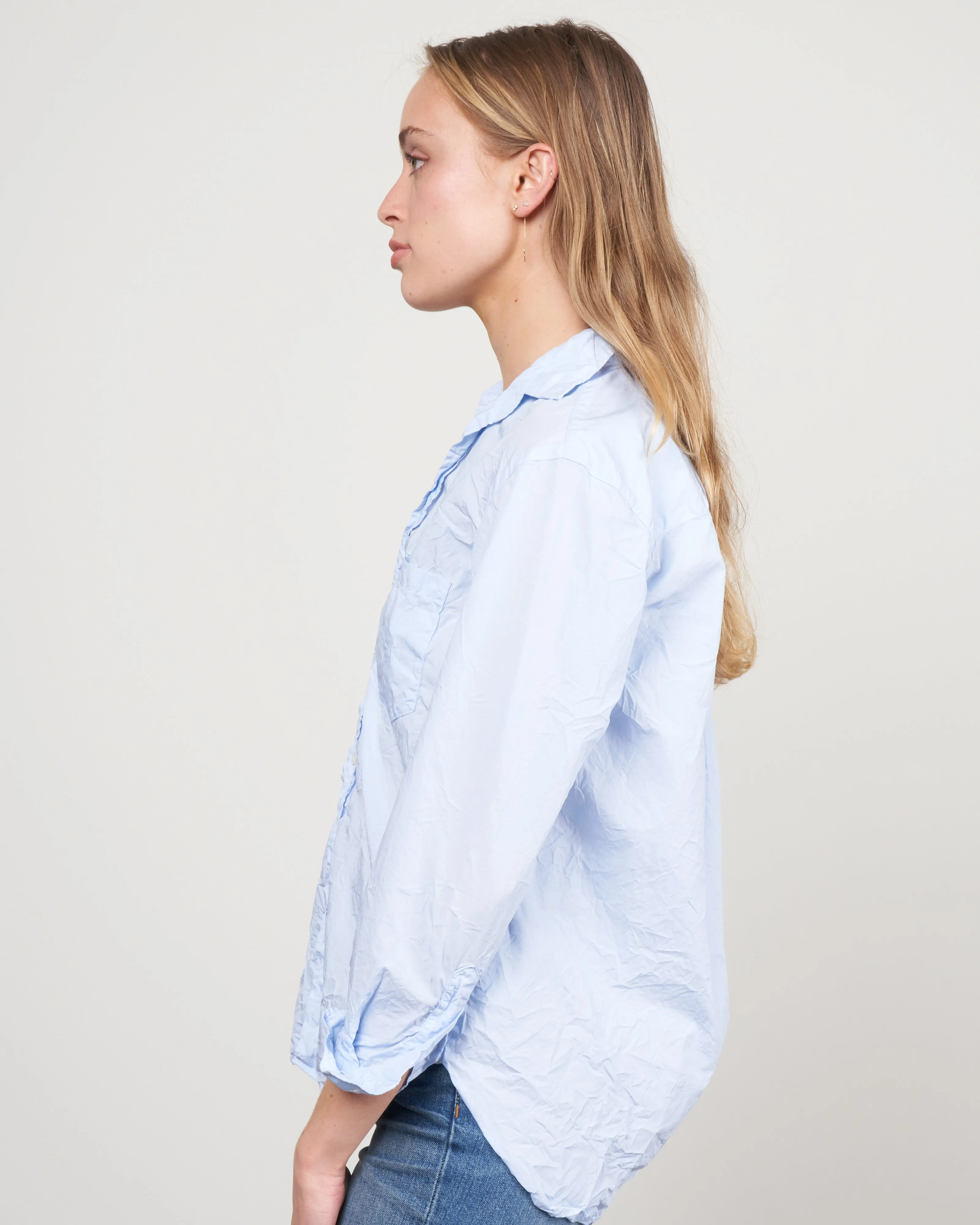 joedy woven button up - blue