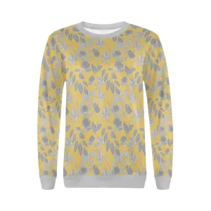 Lacey Yellow Grey Crewneck Top