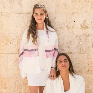 Lady Gabrieli - Viscose Tallit - Pink Glliter