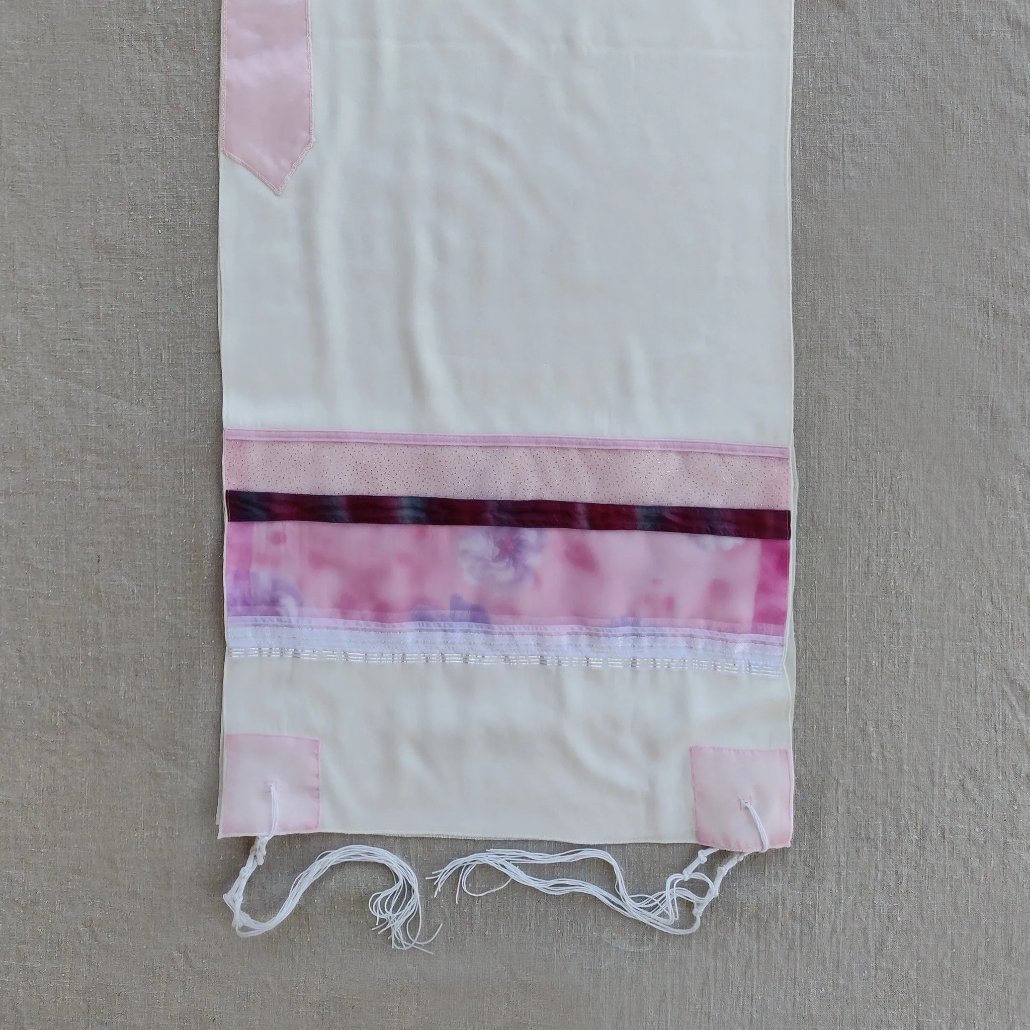 Lady Gabrieli - Viscose Tallit - Pink Glliter