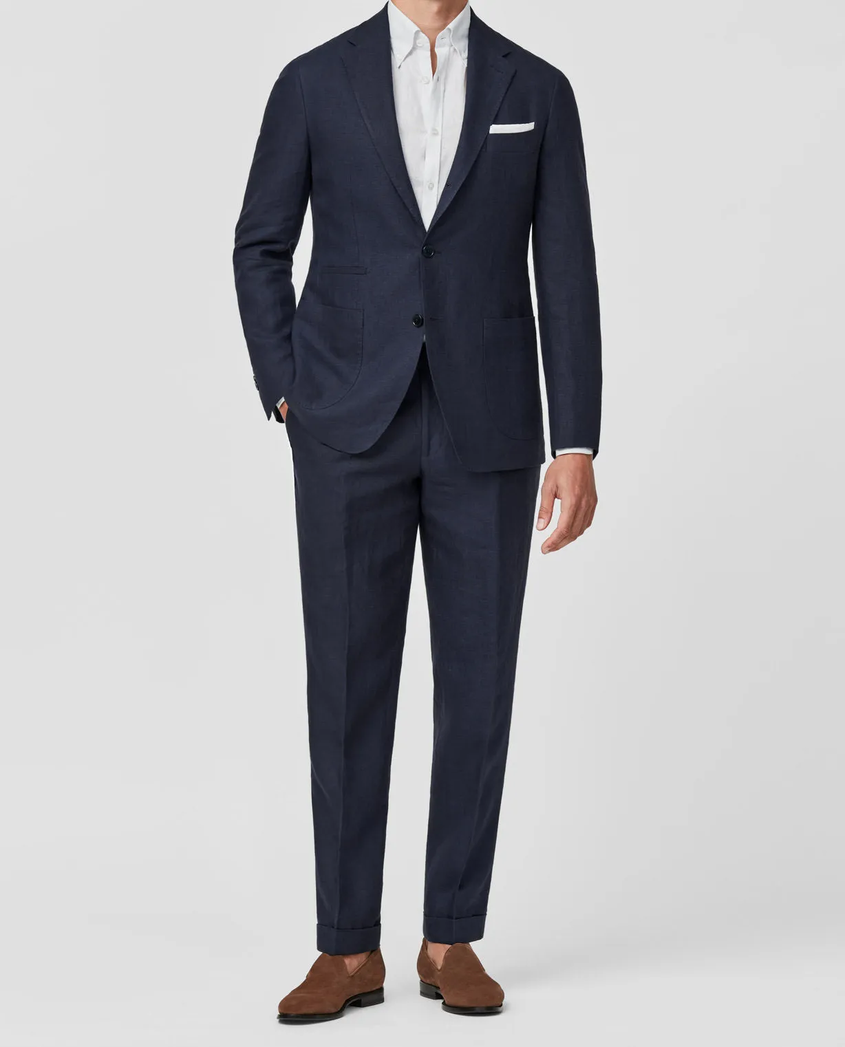 Libeco Navy Pure Linen Plain Weave