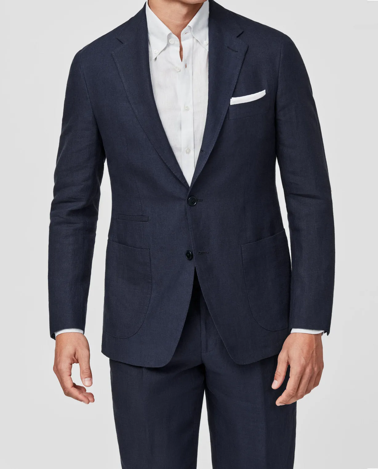 Libeco Navy Pure Linen Plain Weave