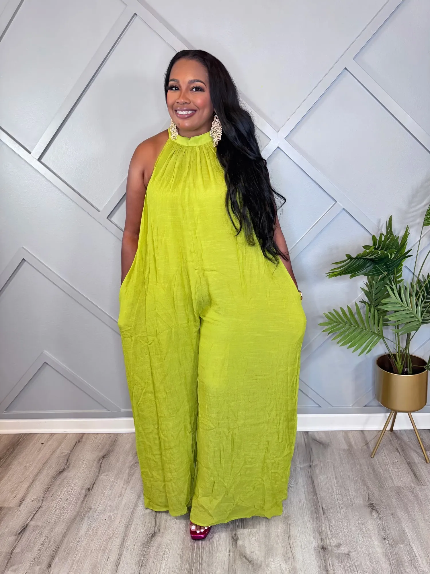 Lime Maxi Jumpsuit