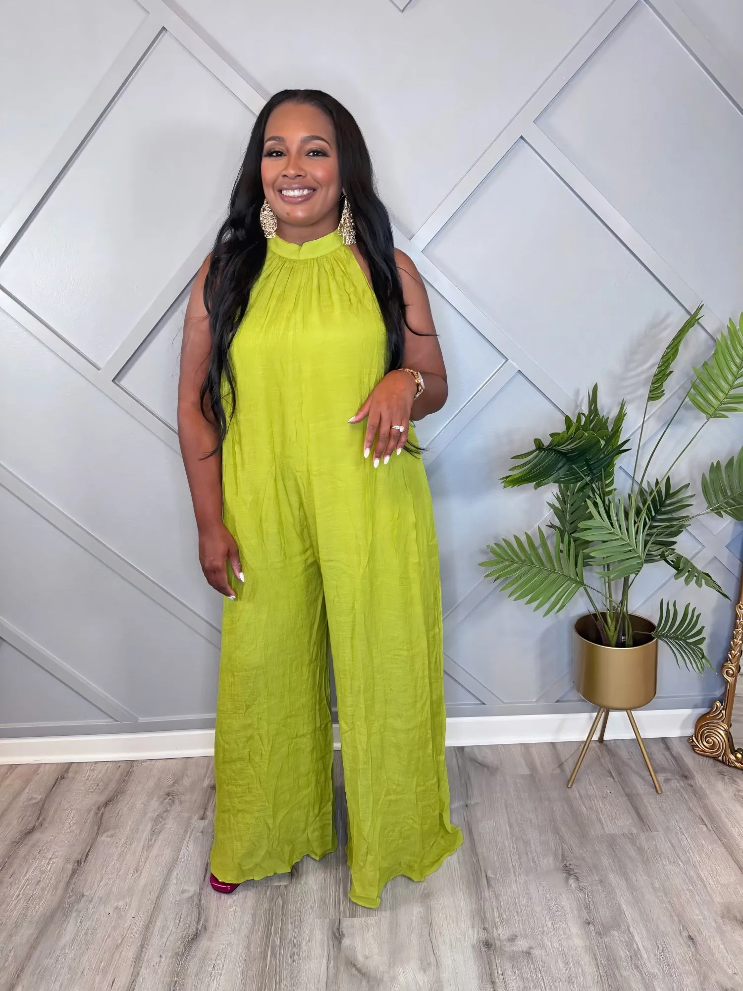 Lime Maxi Jumpsuit