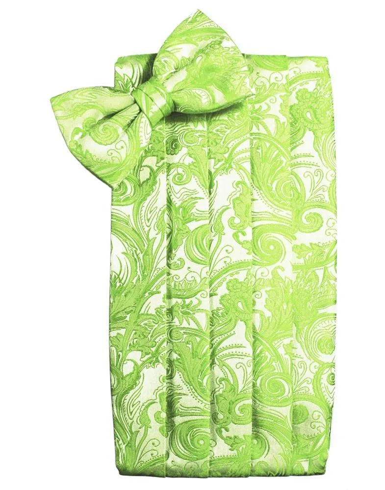 Lime Tapestry Cummerbund