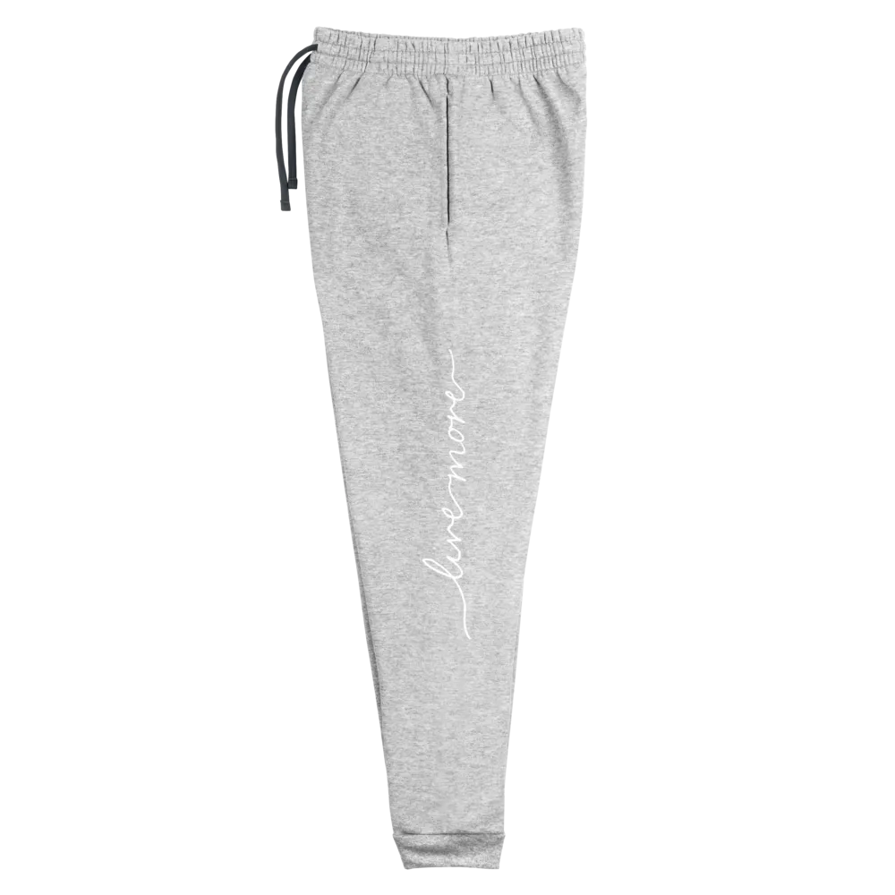Live More Cursive Unisex Joggers