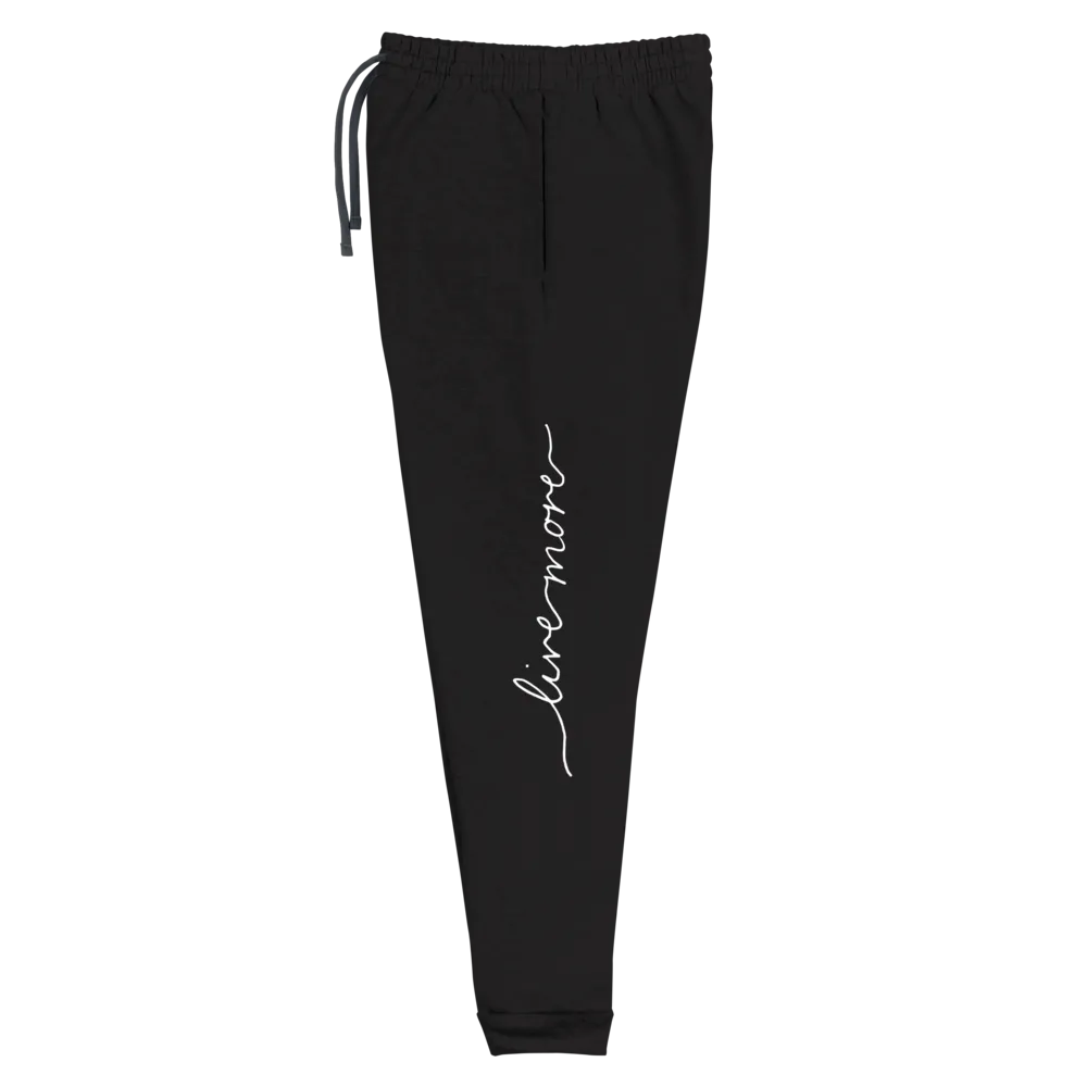 Live More Cursive Unisex Joggers