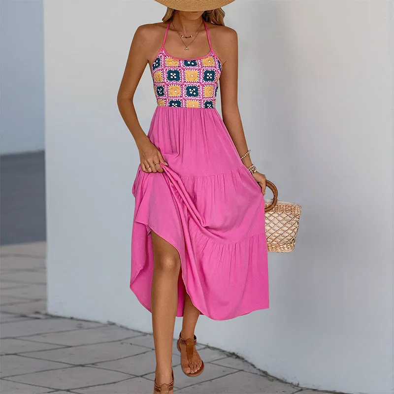Lola Crochet-Top Tiered Sundress