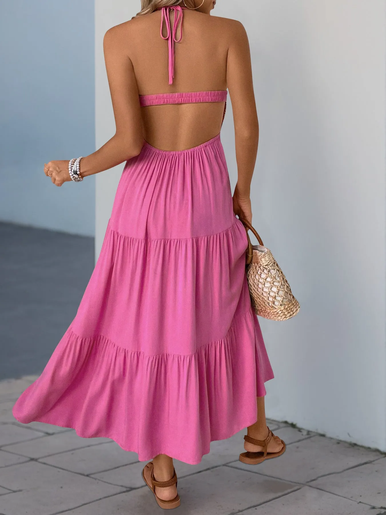 Lola Crochet-Top Tiered Sundress