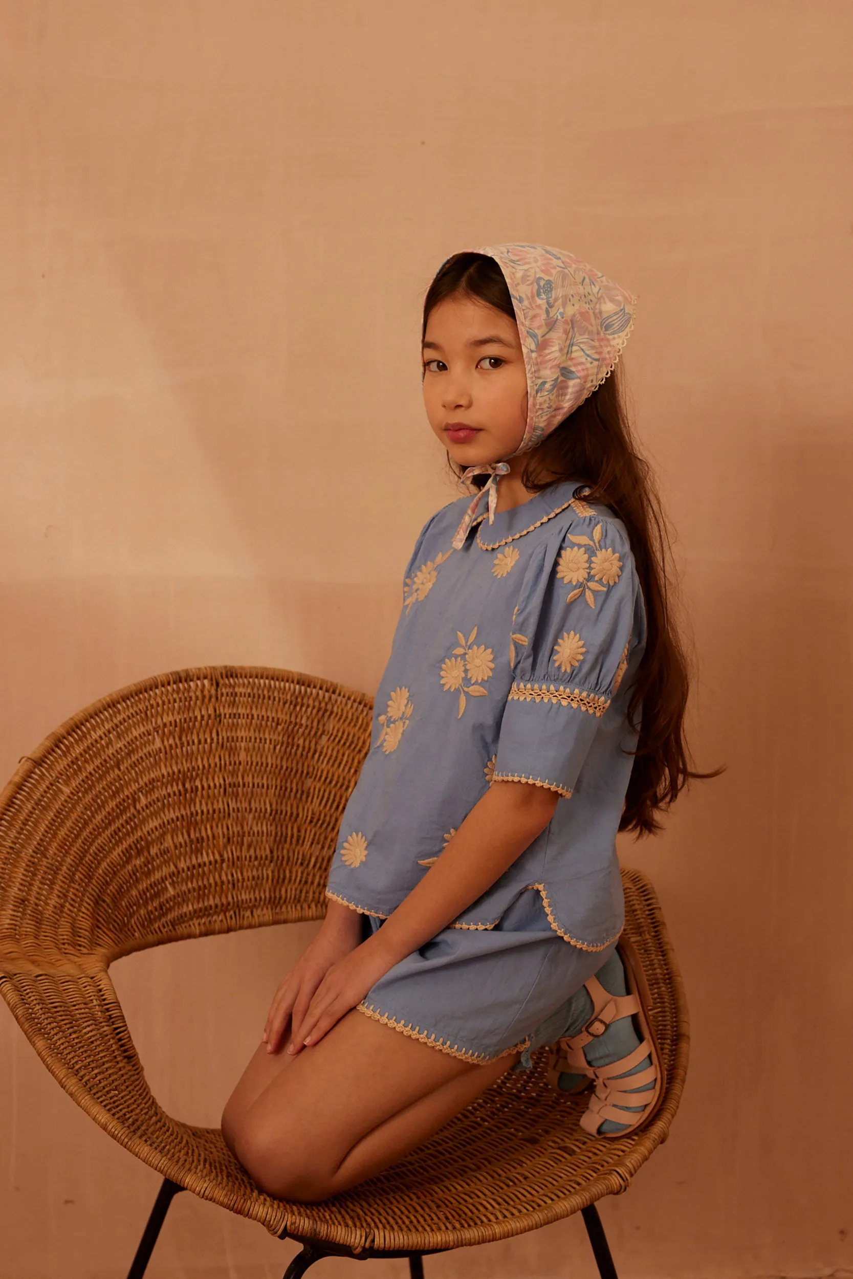 Loretta Short Set - Cornflower