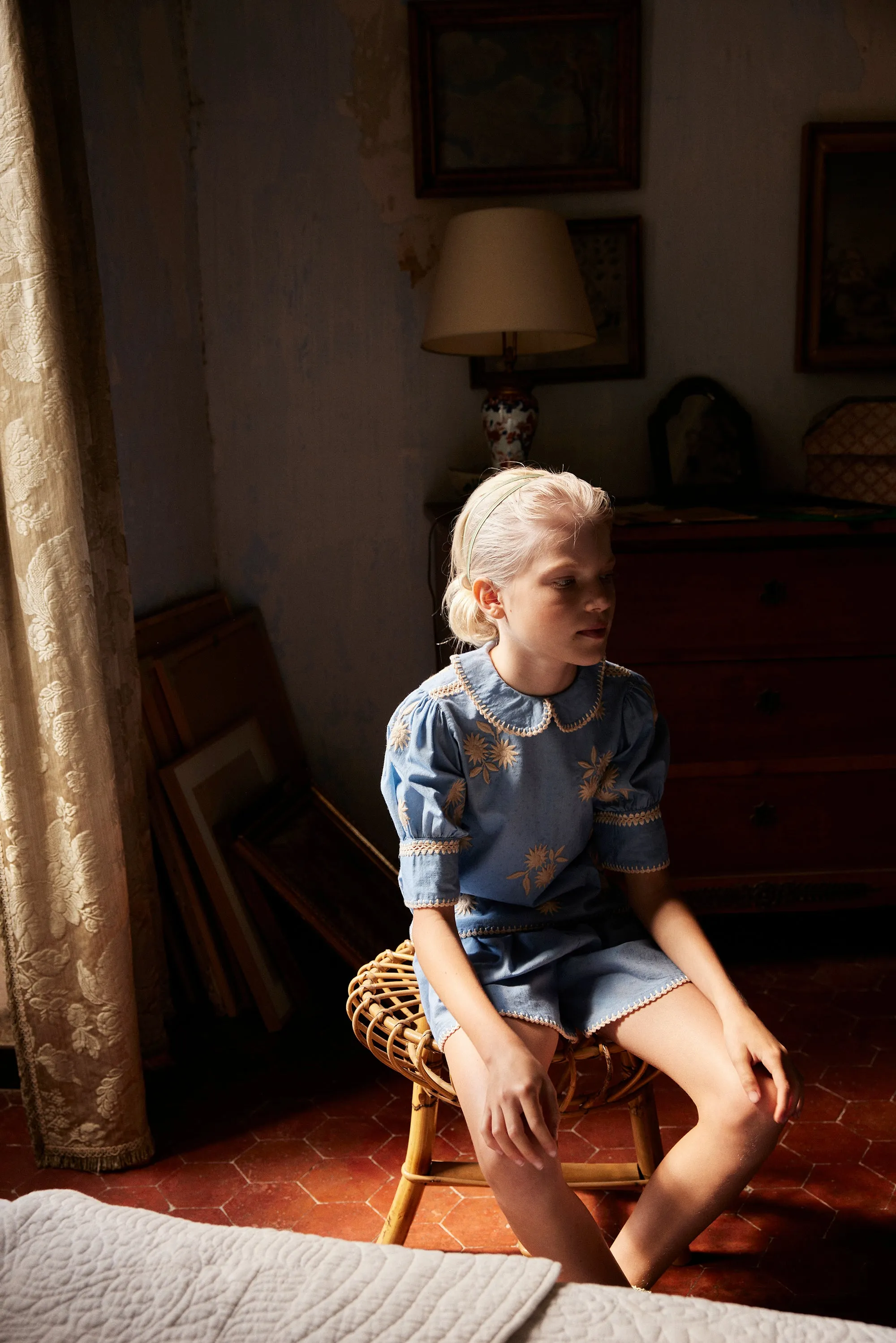 Loretta Short Set - Cornflower