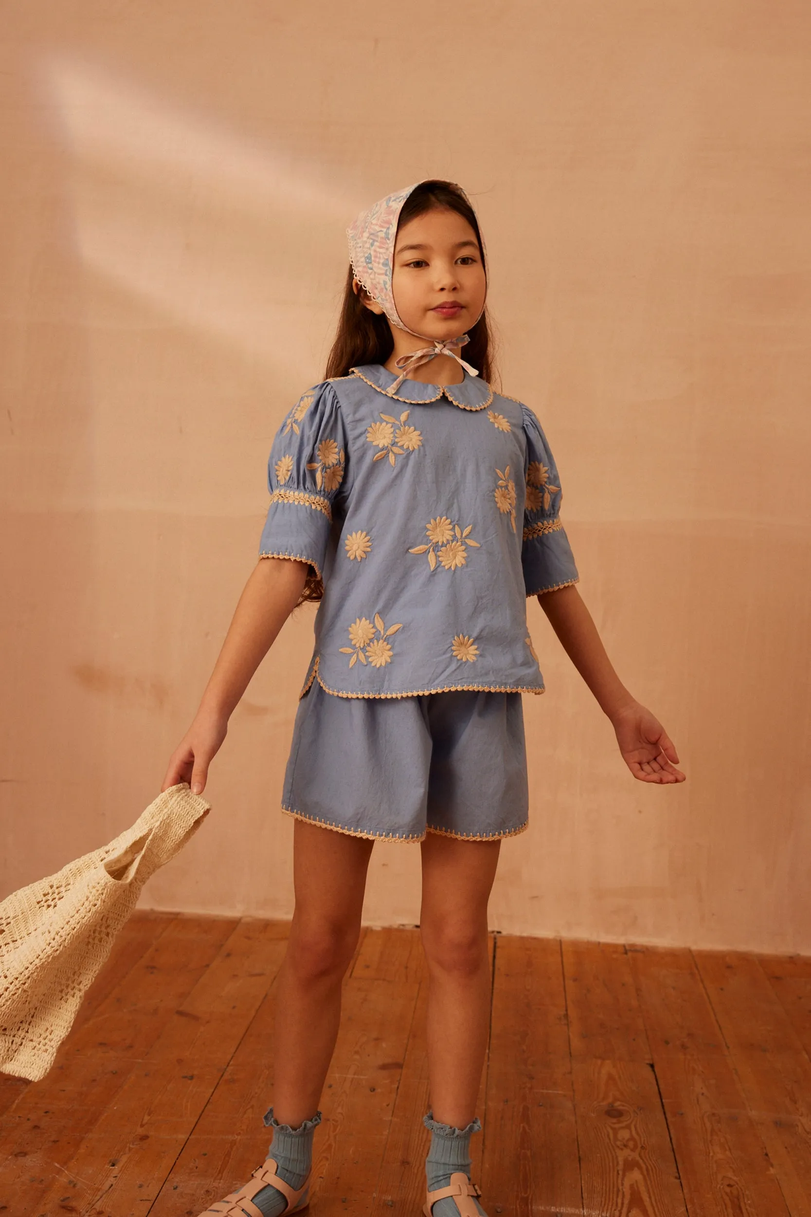 Loretta Short Set - Cornflower