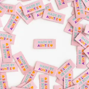Made by Auntie Woven Labels - Sewing Woven Clothing Tags