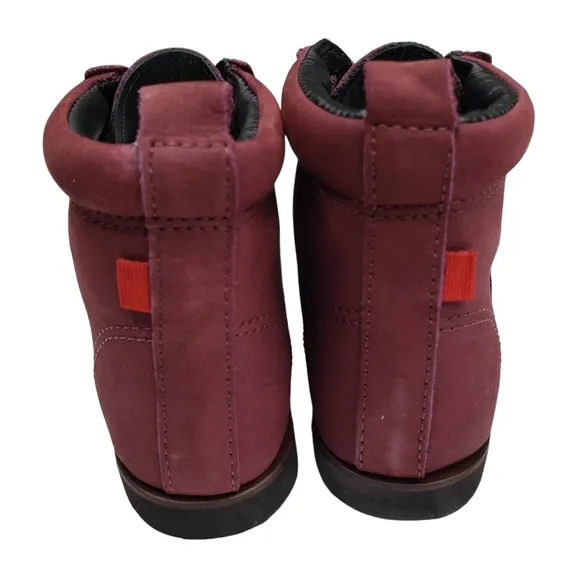 Marc Joseph | NIB Gramercy Wine Nubuck Leather Preppy High Top Booties Girl's 12