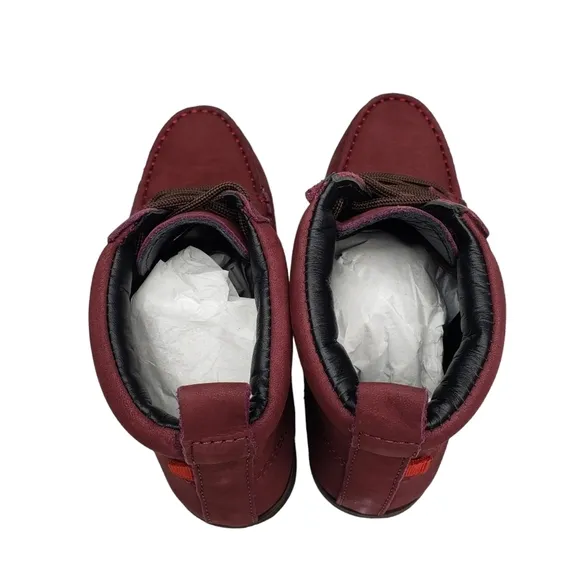 Marc Joseph | NIB Gramercy Wine Nubuck Leather Preppy High Top Booties Girl's 12