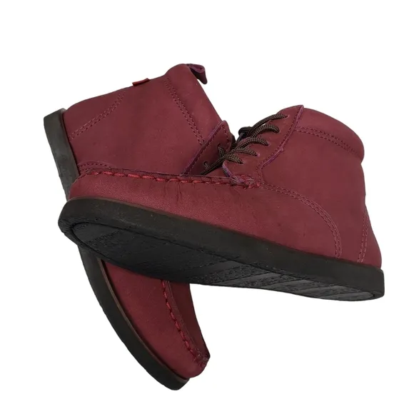 Marc Joseph | NIB Gramercy Wine Nubuck Leather Preppy High Top Booties Girl's 12