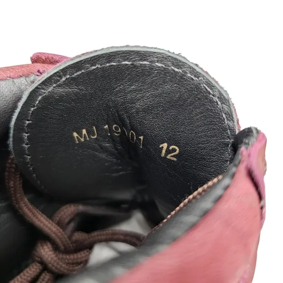 Marc Joseph | NIB Gramercy Wine Nubuck Leather Preppy High Top Booties Girl's 12
