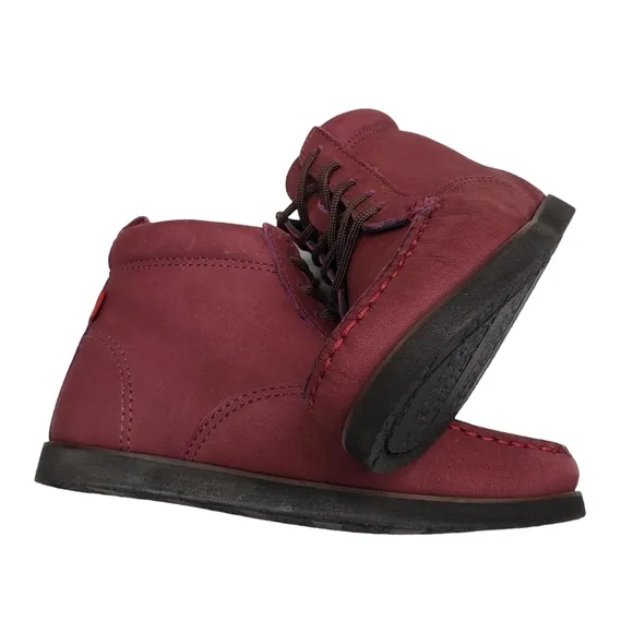 Marc Joseph | NIB Gramercy Wine Nubuck Leather Preppy High Top Booties Girl's 12