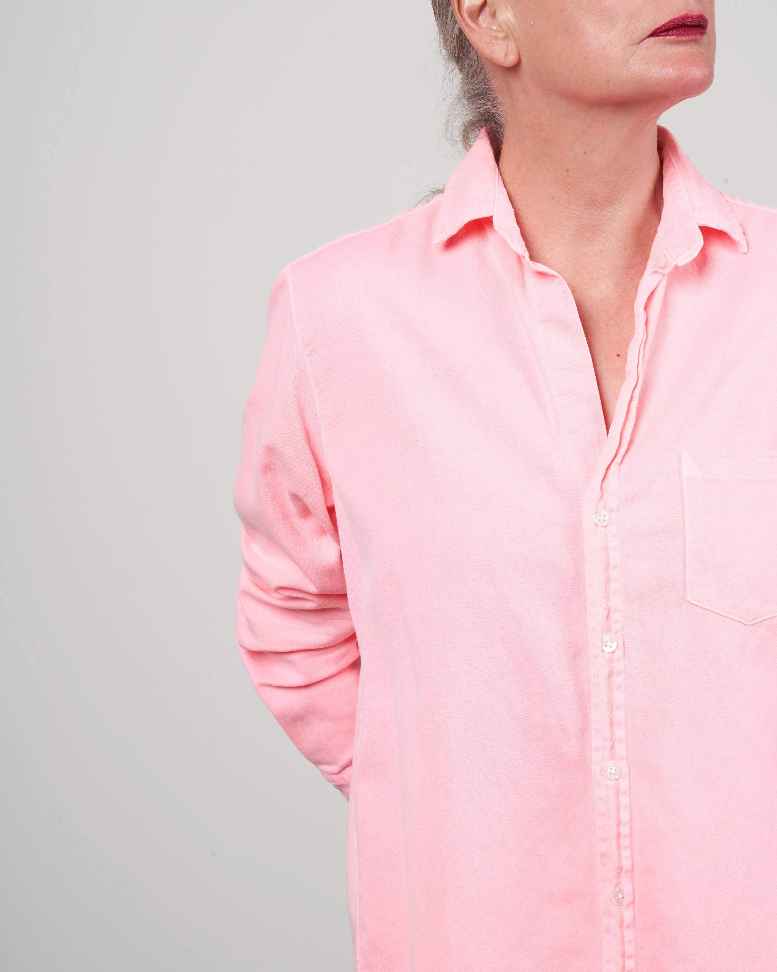 mary woven button up dress - watermelon