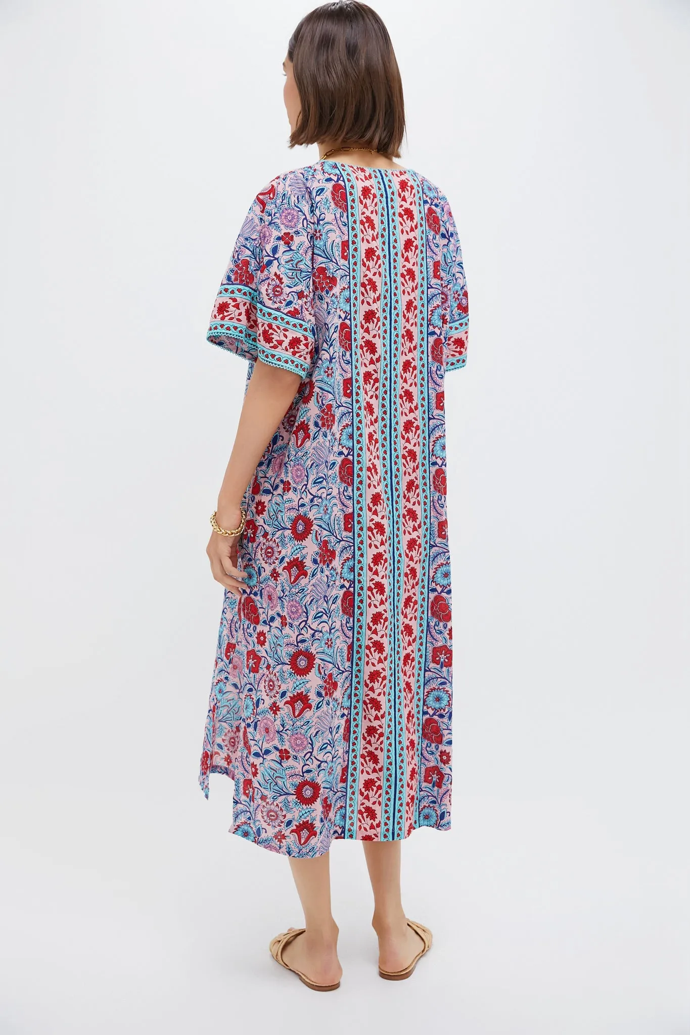 Mauve and Rose Wildflower Naples Caftan