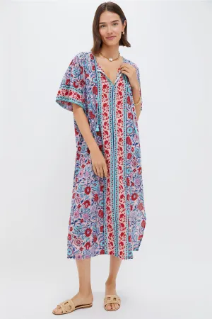 Mauve and Rose Wildflower Naples Caftan