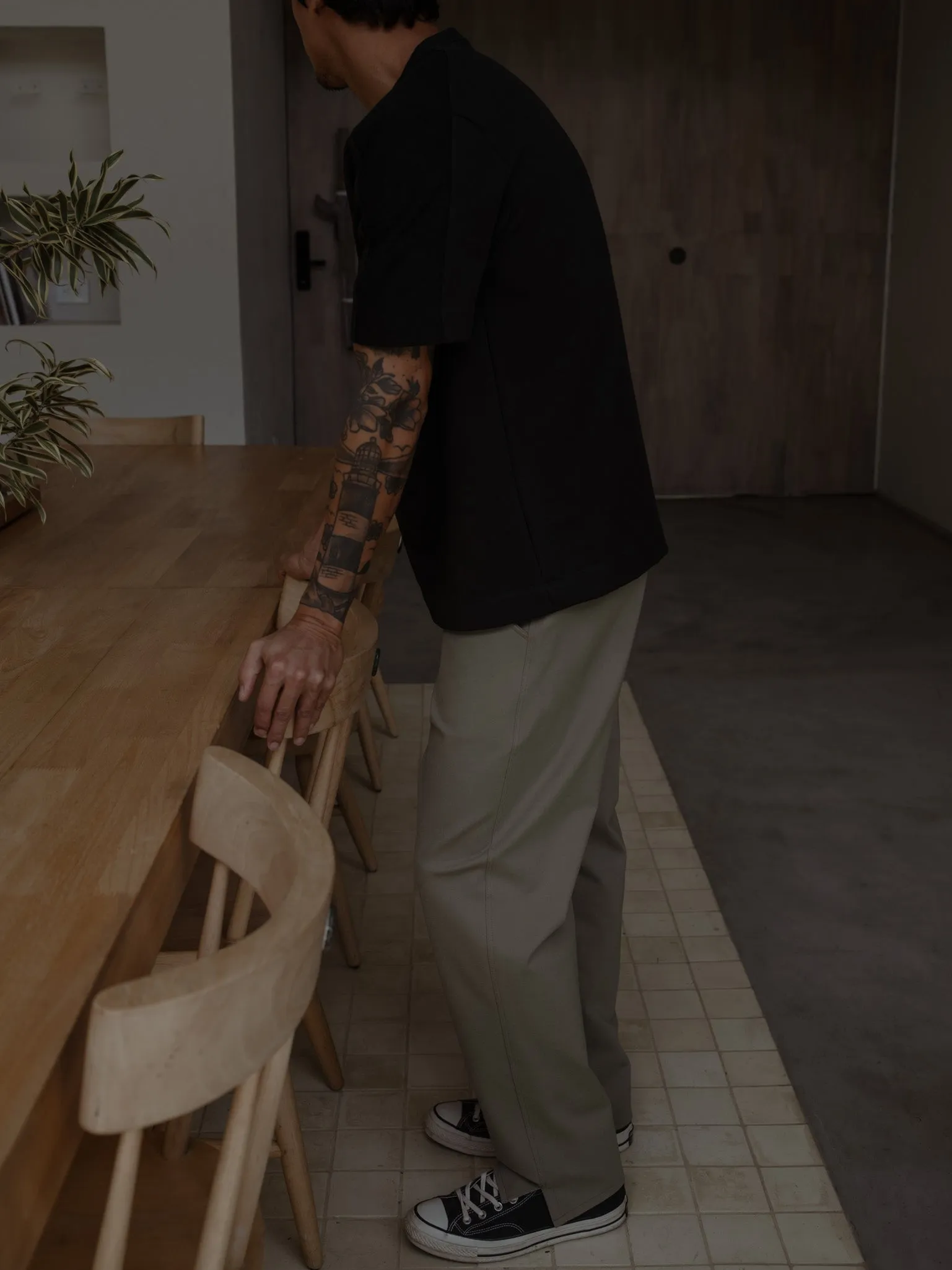 MEN TRACK TROUSERS - WARM GRAY