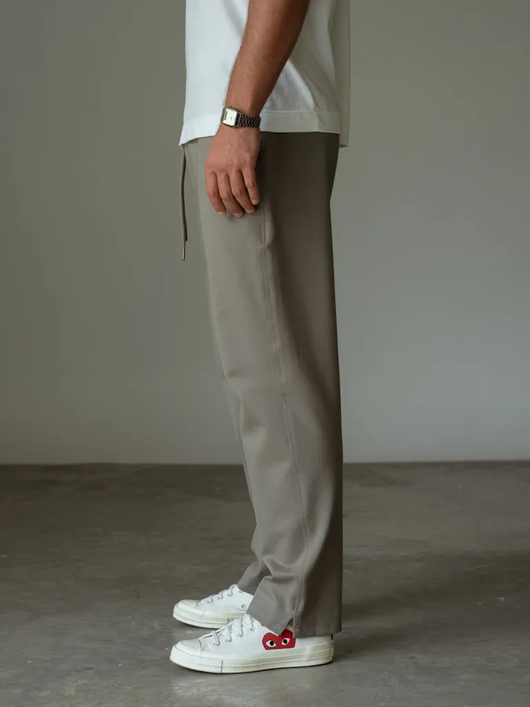 MEN TRACK TROUSERS - WARM GRAY