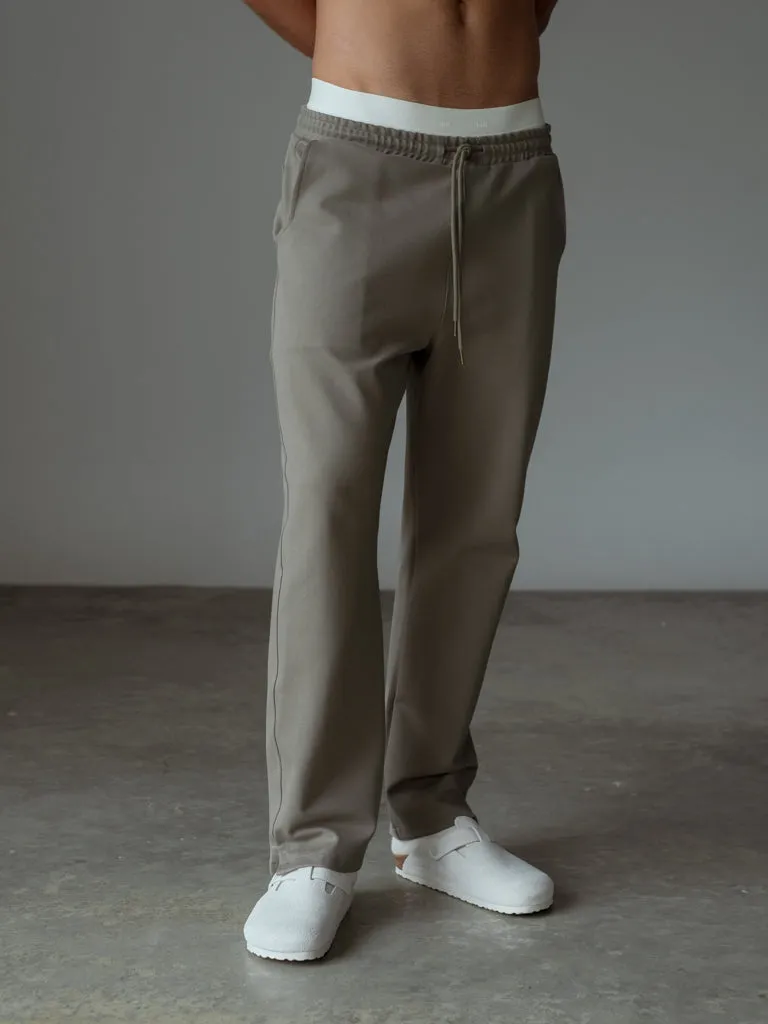 MEN TRACK TROUSERS - WARM GRAY