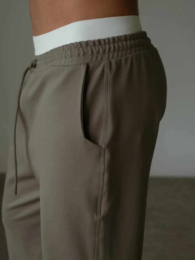 MEN TRACK TROUSERS - WARM GRAY