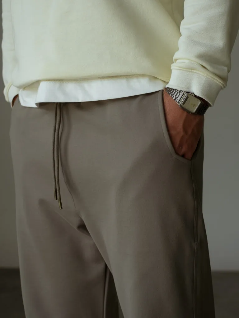 MEN TRACK TROUSERS - WARM GRAY