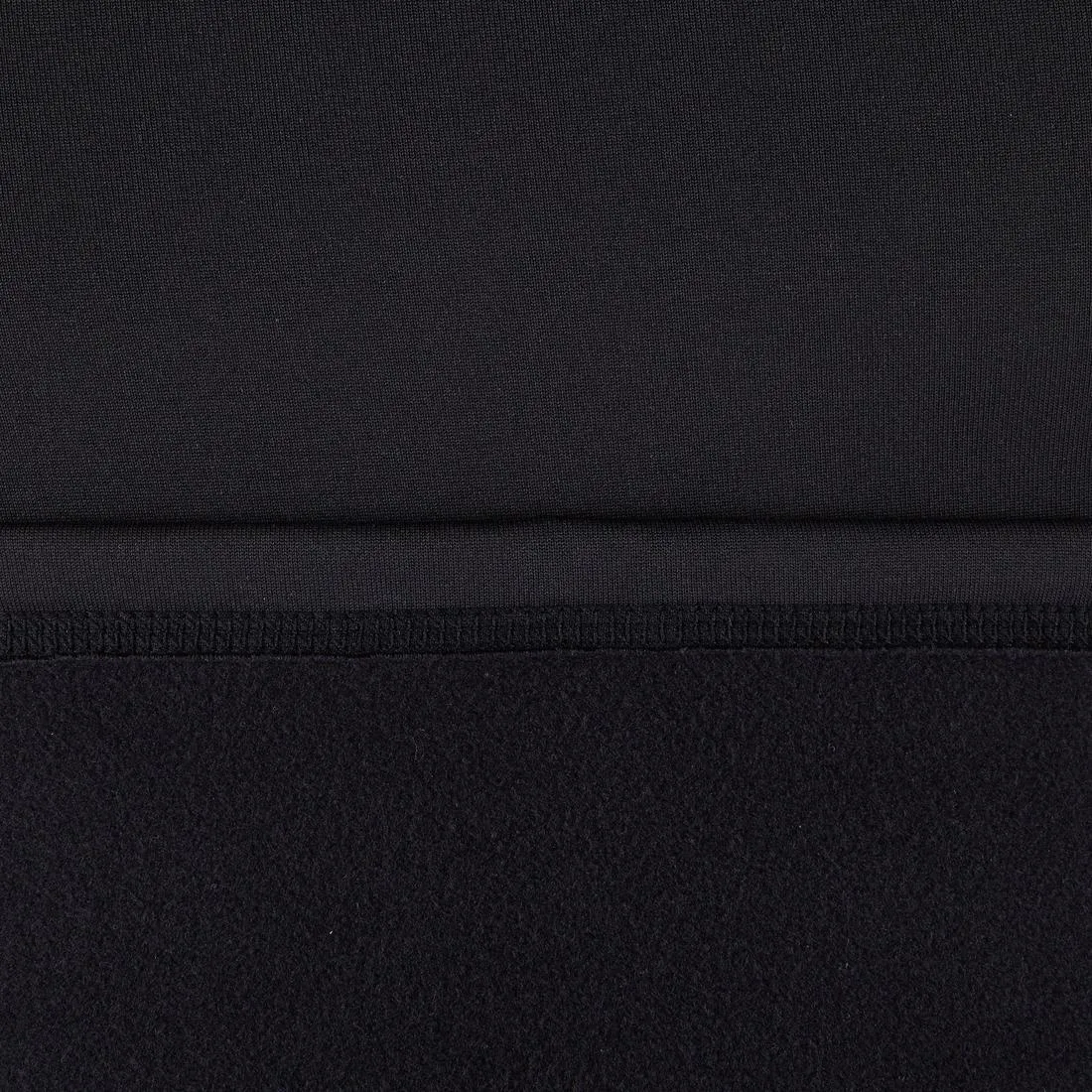 Men's surfing short-sleeve thermal fleece top T-shirt 900 - Black