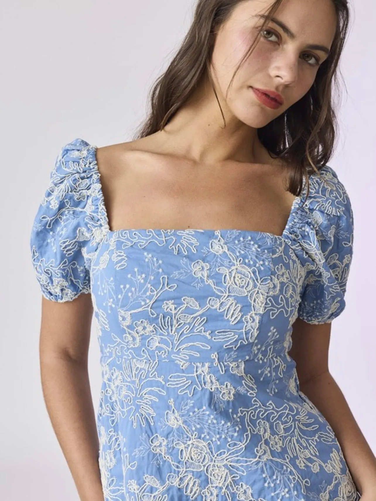 Mini Puff Sleeve Printed Dress