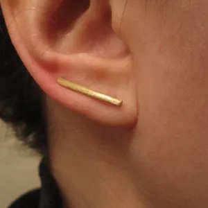 Minimalist and Stylish Hand-Made Round Ear Climber Earrings - 0134