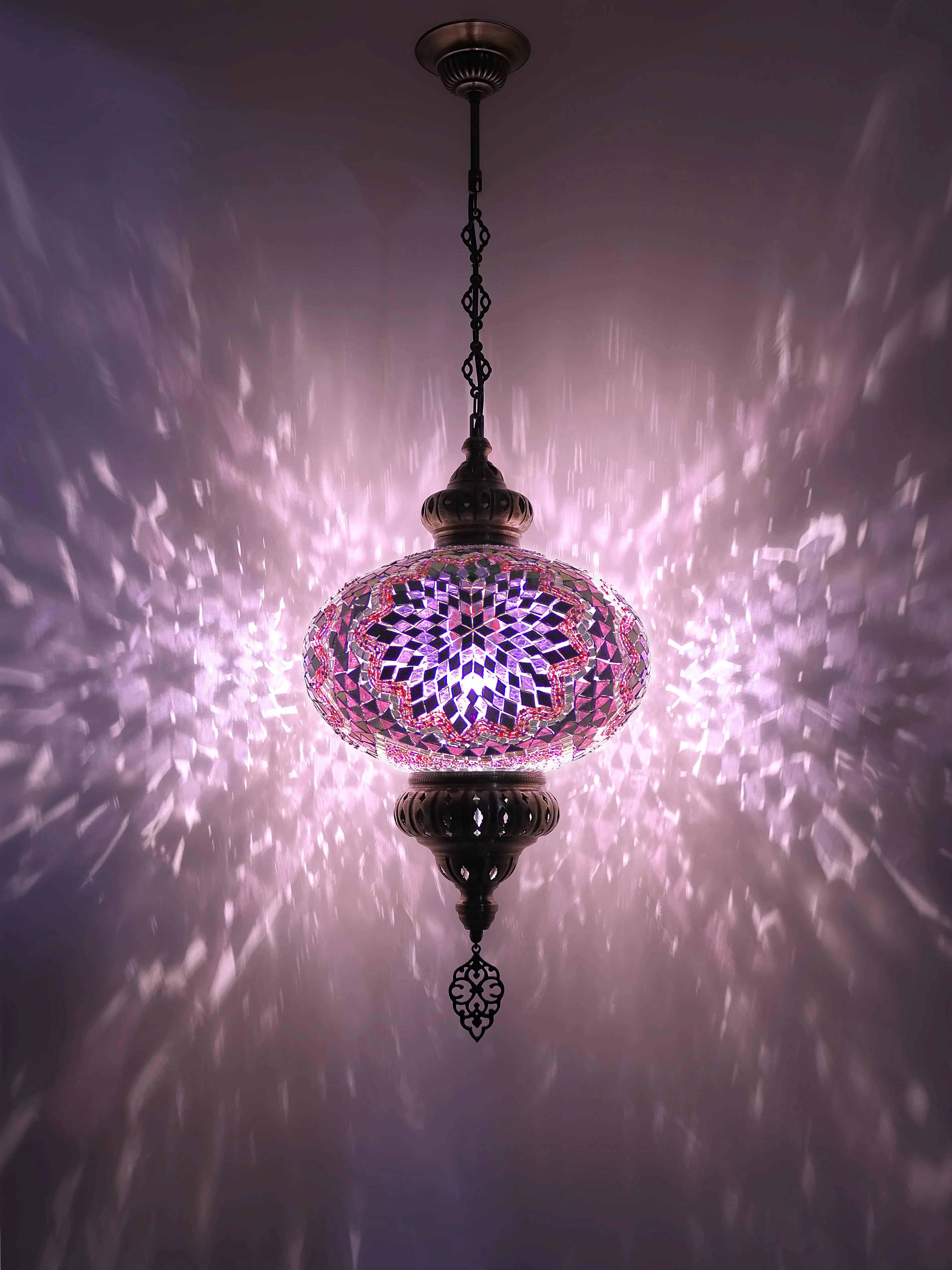 Mosaic Hanging Lamp 13.40'' Big globe