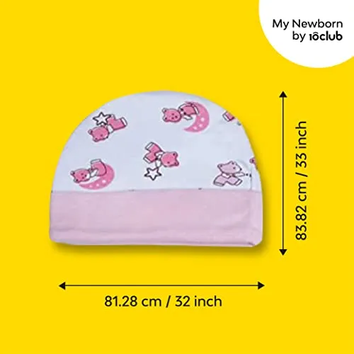 My Newborn by 10Club Baby Mittens, Booties and Cap Set (Assorted Colours, 0-3 Months) | Unisex Booty Combo | Pure Cotton Set | Multicoloured Hand Gloves and Socks | Unisex All Season Clothing