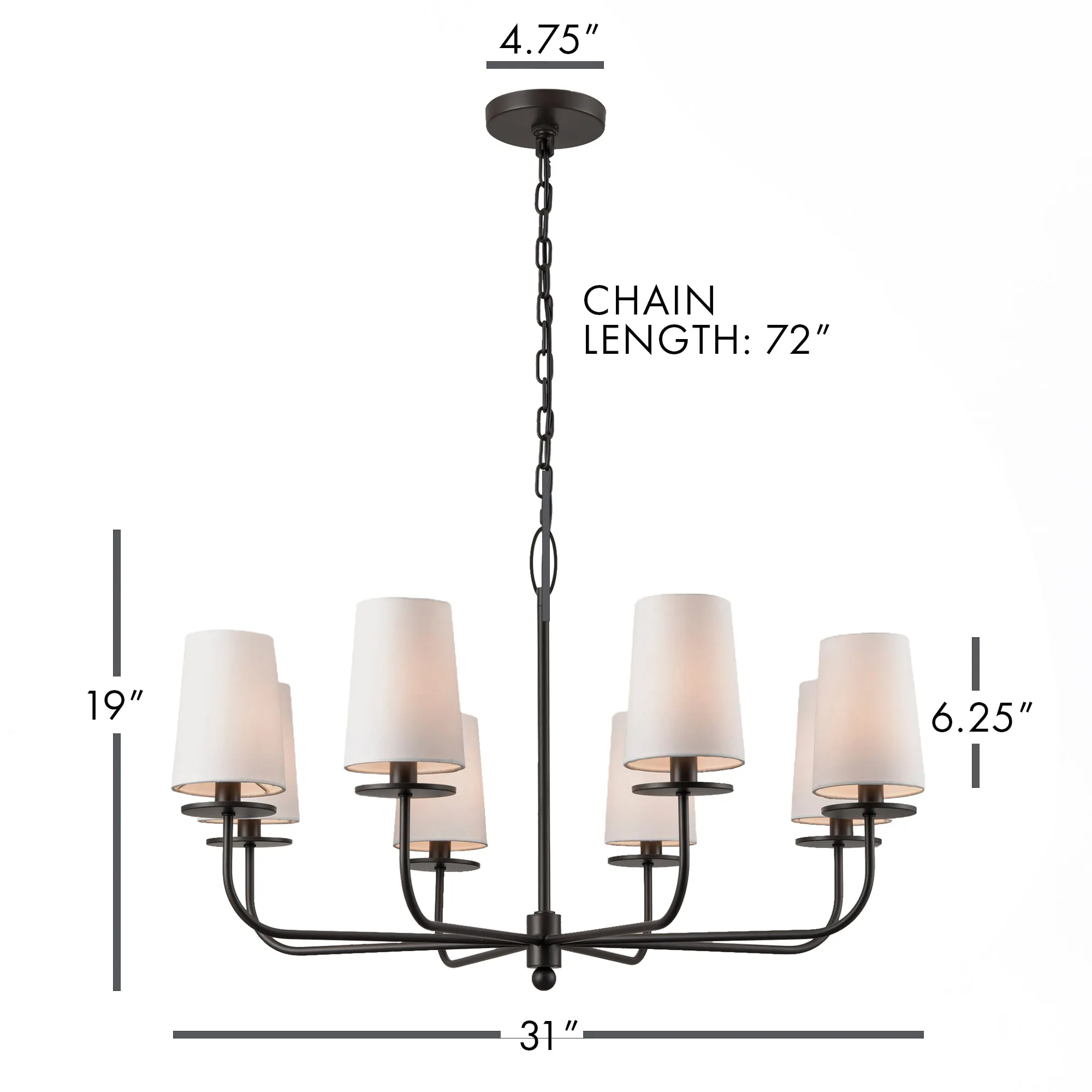 NAPA Home & Garden, NEVILLE CHANDELIER,N2TB01BR