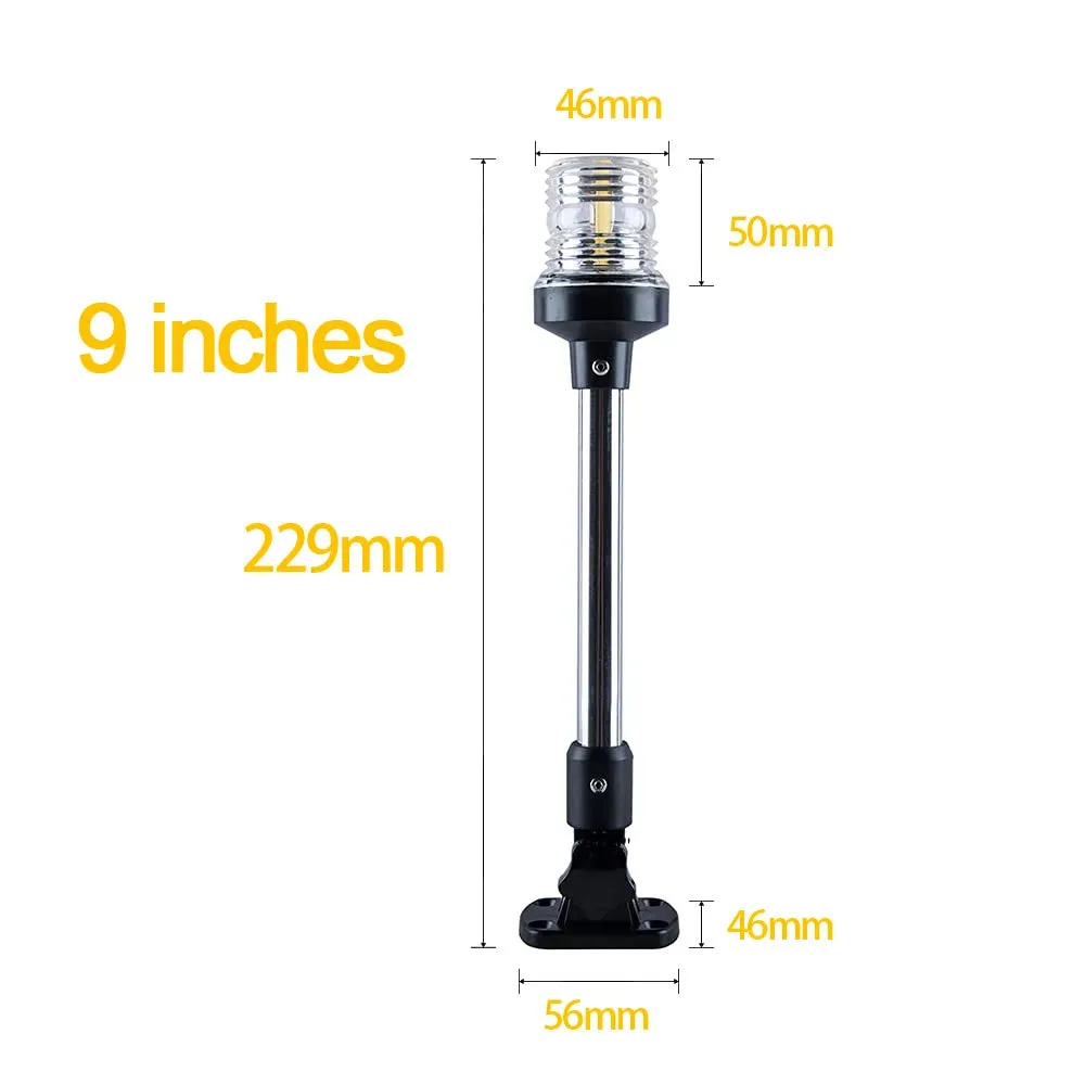 NEW Fold Down 360 Degree LED Boat Navigation Light for Yacht Marine Anchor Light