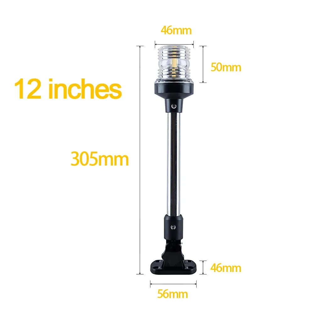 NEW Fold Down 360 Degree LED Boat Navigation Light for Yacht Marine Anchor Light