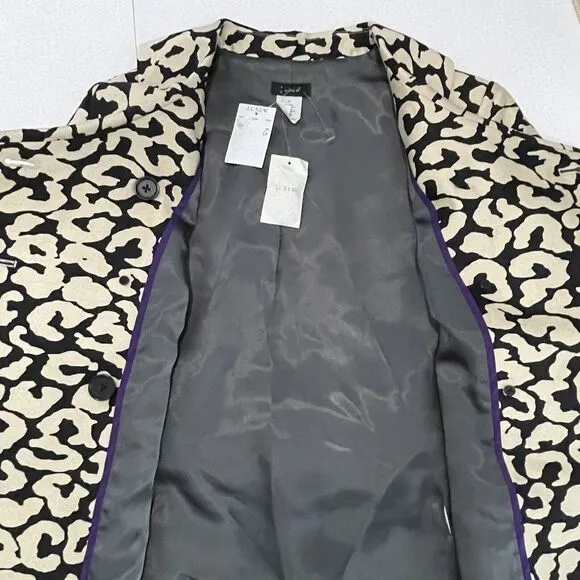 NEW J. Crew Double Breasted Silk Wool Blend Blazer Jacket Women's Size 6 Stylish