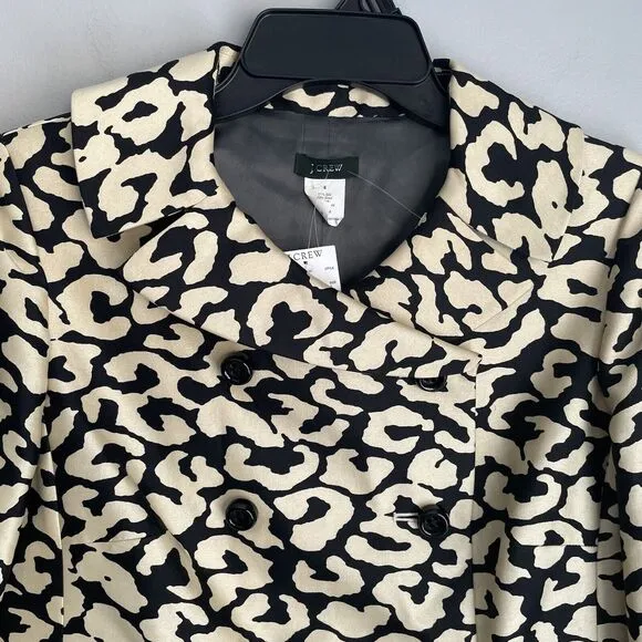 NEW J. Crew Double Breasted Silk Wool Blend Blazer Jacket Women's Size 6 Stylish