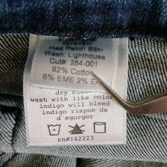 NEW McGuire Inez Patch Slim Blue Jeans in Lighthouse‎ Wash, Size 32