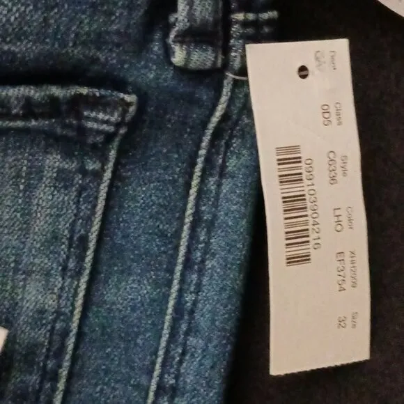 NEW McGuire Inez Patch Slim Blue Jeans in Lighthouse‎ Wash, Size 32