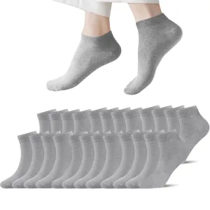 No Show Socks Low Cut Ankle Socks for Women Men Athletic Short Cotton Socks Thin Lightweight Classic Casual Socks 12Pairs